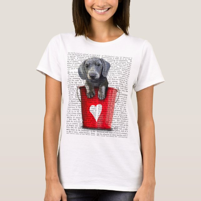 Eimer der Liebe Dackel Welpe T-Shirt (Vorderseite)
