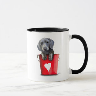 Eimer der Liebe Dackel Welpe Tasse