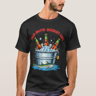 Eimer-Liste-Bierfischen für alte Knaben T-Shirt