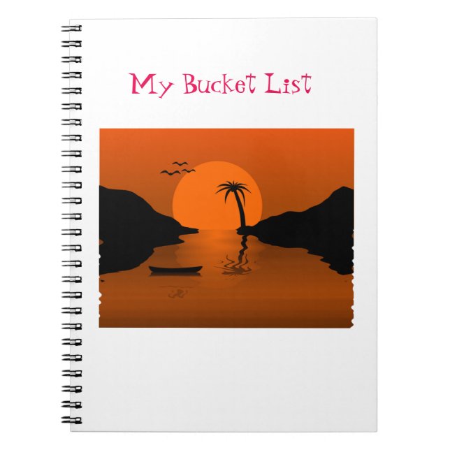 Eimer-Listen-Notizbuch Notizblock (Vorderseite)
