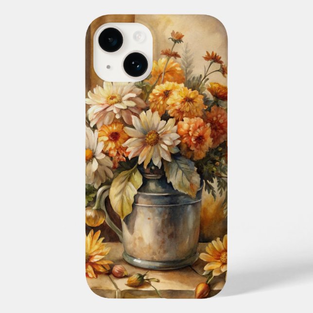 Eimer mit Herbstblumen   Case-Mate iPhone Hülle (Rückseite)