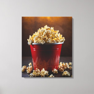Eimer Popcorn Leinwanddruck