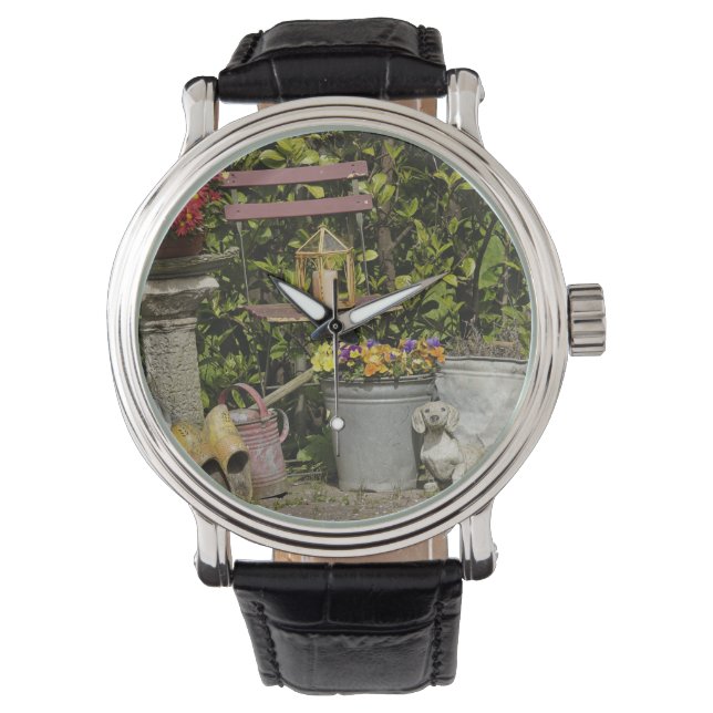 Eimer, Schuhe und Blume, Zaanse Schans, Armbanduhr (Vorderseite)