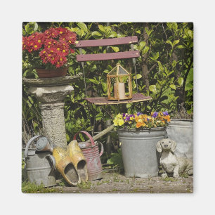 Eimer, Schuhe und Blume, Zaanse Schans, Magnet