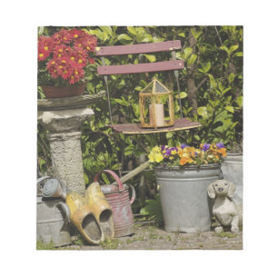 Eimer, Schuhe und Blume, Zaanse Schans, Notizblock