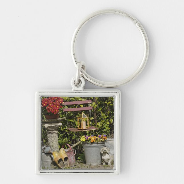 Eimer, Schuhe und Blume, Zaanse Schans, Schlüsselanhänger (Vorne)