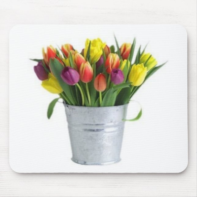 Eimer Tulpen Mousepad (Vorne)