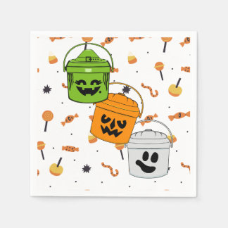 Eimer und Süßigkeiten Serviette