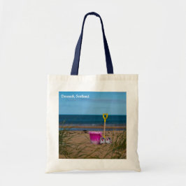 Eimer und Umzug auf Dornoch Beach Tote Bag Tragetasche
