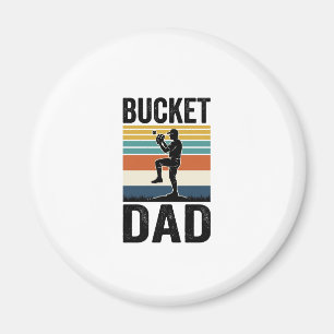 Eimer-Vater Retro-Baseball-Vater-Vektor-Design_1 Magnet