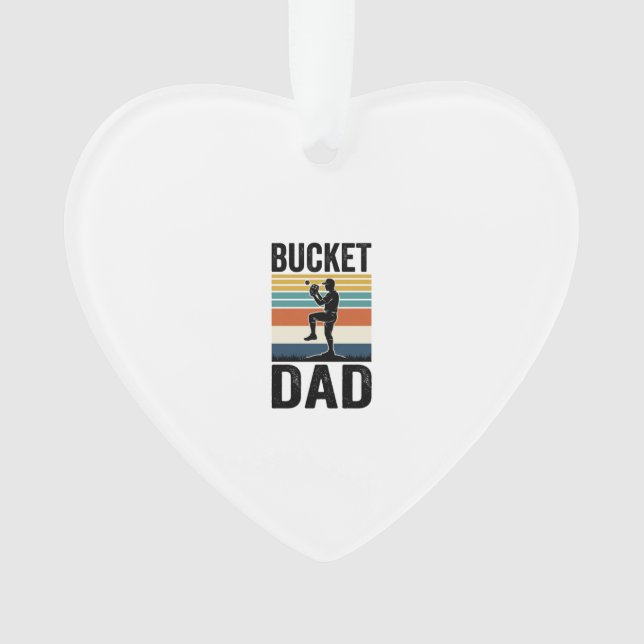 Eimer-Vater Retro-Baseball-Vater-Vektor-Design_1 Ornament (Vorderseite)