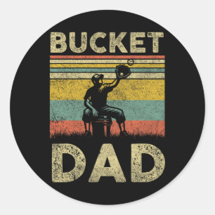 Eimer Vater Softball Vater Baseball Funny Coach Va Runder Aufkleber