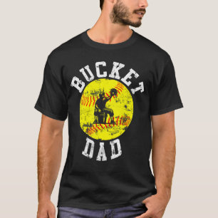Eimer-Vater Softball-Vater Baseball Lustiger Vater T-Shirt