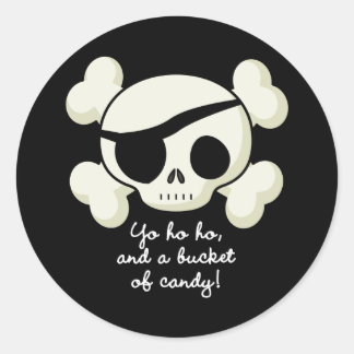 Eimer von Candy Pirate Runder Aufkleber
