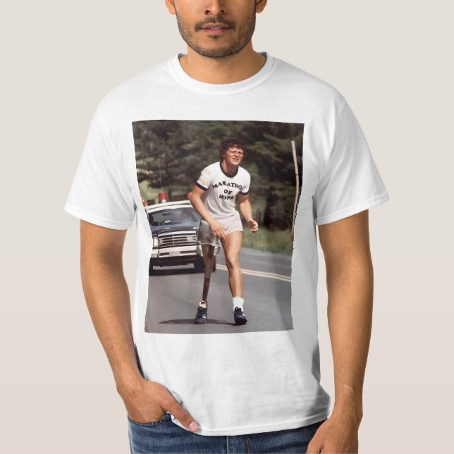 " Ein 21-jähriger Kanadier namens Terry Fox gründe T-Shirt (Vorderseite)