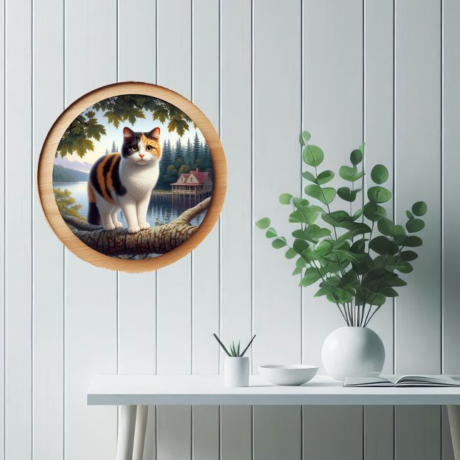 Ein 3D-Rundbild einer schönen Calico Katze Poster (Von Creator hochgeladen)