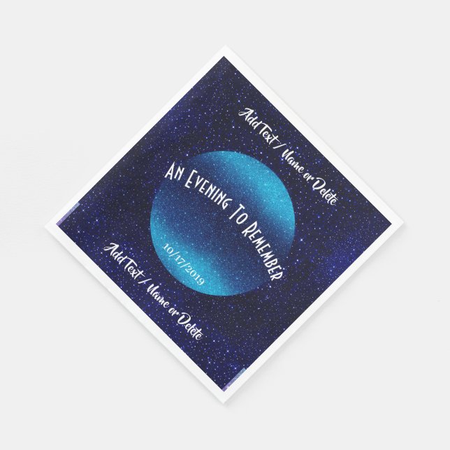 Ein Abend, an den Sie sich erinnern Serviette (Ecke)