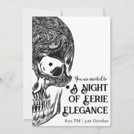 Ein Abend der Eerie Elegance Luxus Halloween Einladung