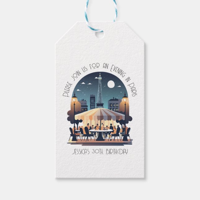 Ein Abend in Paris Geschenkanhänger (Vorderseite)