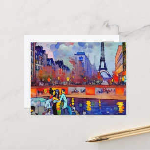 Ein Abend in Paris Postkarte