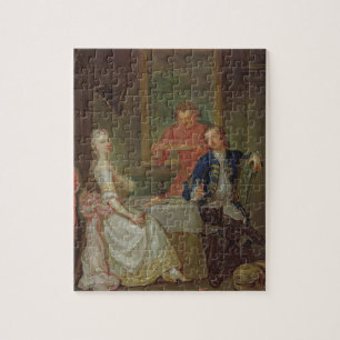 Ein Abendessen-Gespräch (ein Mann und eine Frau, Puzzle