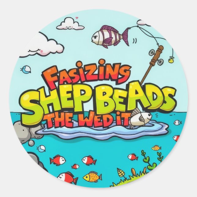 Ein Abenteuer junger Fischer Runder Aufkleber (Vorderseite)