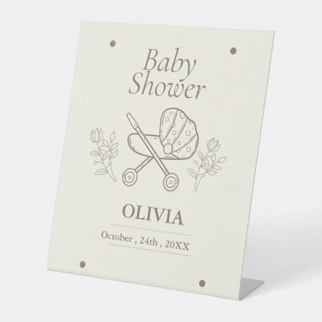 Ein abenteuerliches Abenteuer | Neutrale Babydusch Sockelschild (Vorderseite)