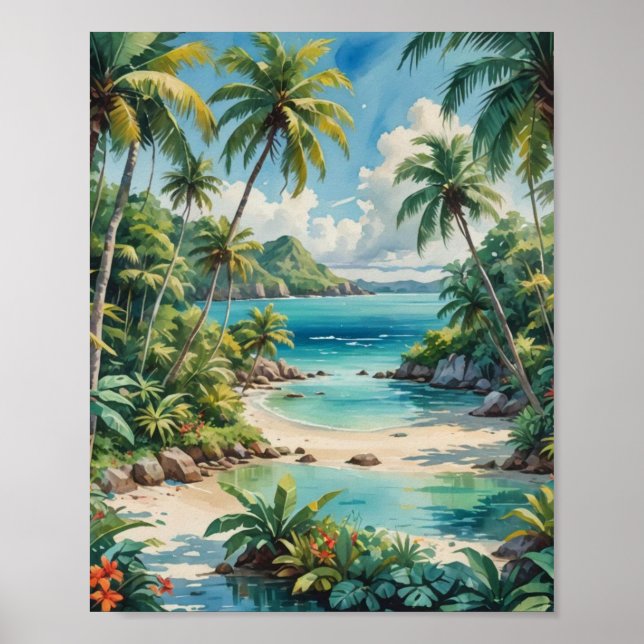 Ein abgeschiedener Küstentaucher Poster (Vorne)