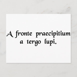 Ein Abgrund vor sich, Wölfe dahinter Postkarte