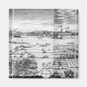 Ein Abschnitt einer Karte von Mailand, 1640 Magnet