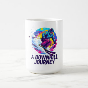 Ein abschüssiger Reiseskifahrer Kaffeetasse