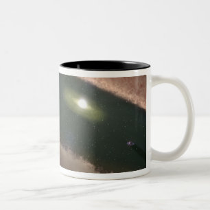 Ein Abstand in einem protoplanetary oder in der Zweifarbige Tasse