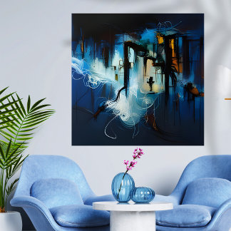 Ein Abstrakter, frostiger Wind Poster