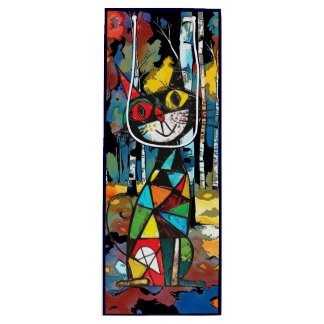 Ein Abstrakter Kinda-Tag Geschenktüte Für Weinflaschen