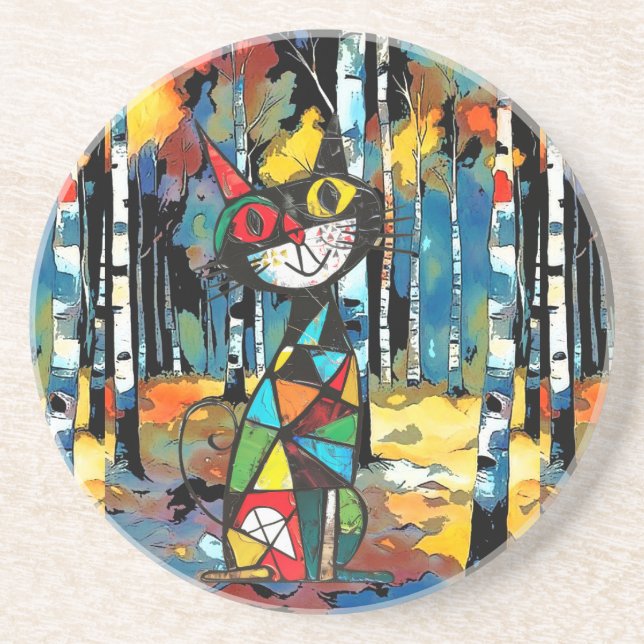 Ein Abstrakter Kinda-Tag Getränkeuntersetzer (Vorne)