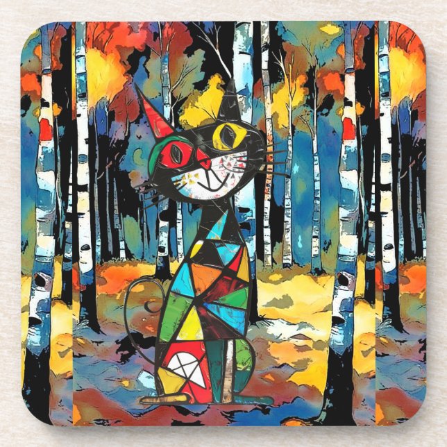 Ein Abstrakter Kinda-Tag Getränkeuntersetzer (Vorderseite)