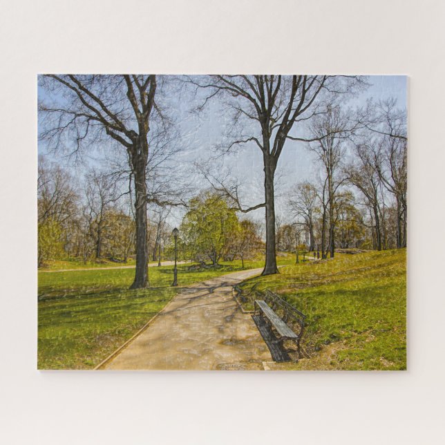 Ein Abstraktes Foto von Central Park New York. Puzzle (Horizontal)