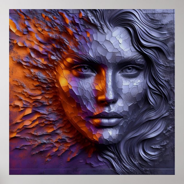 Ein Abstraktes Frauenfoto - 3D-Embossed Poster (Vorne)