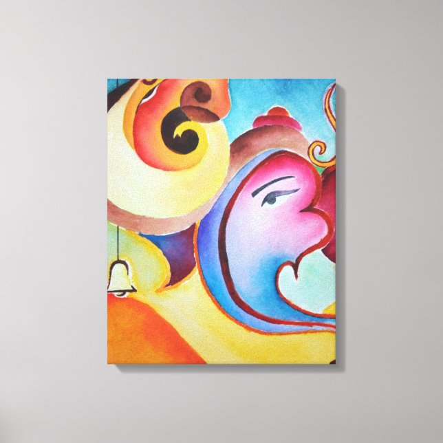 Ein abstraktes Ganesha-Bild Leinwanddruck (Vorderseite)