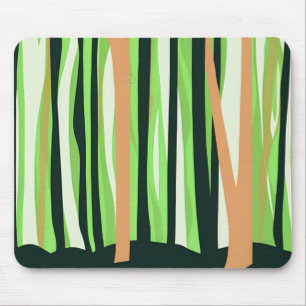 ein abstraktes, stilisiertes Waldbild Mousepad