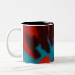 Ein abstraktes Stück Stoff Zweifarbige Tasse