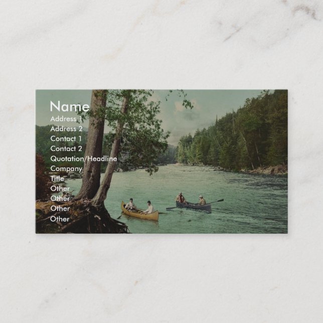 Ein Adirondack Gebirgsstromklassiker Photochrom Visitenkarte (Vorderseite)