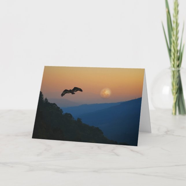 Ein Adleraufstieg am fullmoon Karte (Vorderseite)