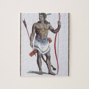 Ein Adliger von Virginia, 1780 (farbiger Stich) Puzzle