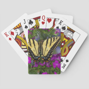 Ein Admiral auf dunkelrosa Blüten Spielkarten