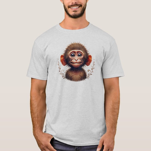 Ein Affe mit einem komischen Kopf. T-Shirt (Vorderseite)