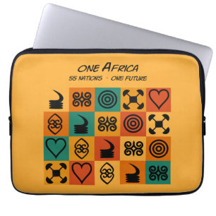 Ein Afrika – Adinkra – Ghana - Laptopschutzhülle