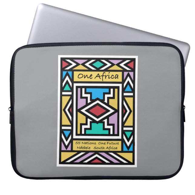 Ein Afrika – Ndebele – Südafrika & Simbabwe -  Laptopschutzhülle (Vorderseite)