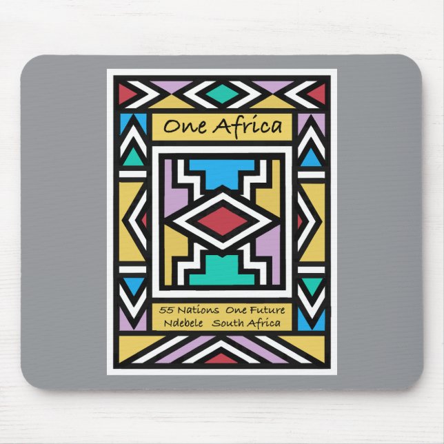 Ein Afrika – Ndebele – Südafrika & Simbabwe -  Mousepad (Vorne)
