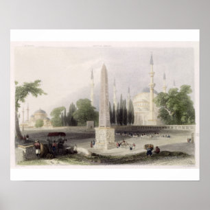 Ein ägyptischer Obelisk im Atmeidan oder Hippodrom Poster